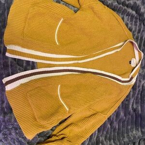 Women's Mustard Cardigan Sweater